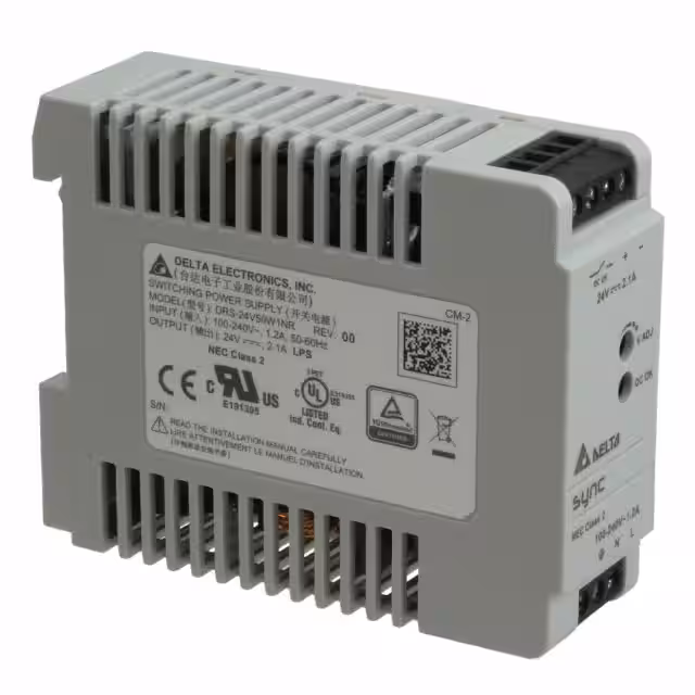 DRS-24V50W1NR Delta Electronics  Industrial DIN Rail Power Supplies